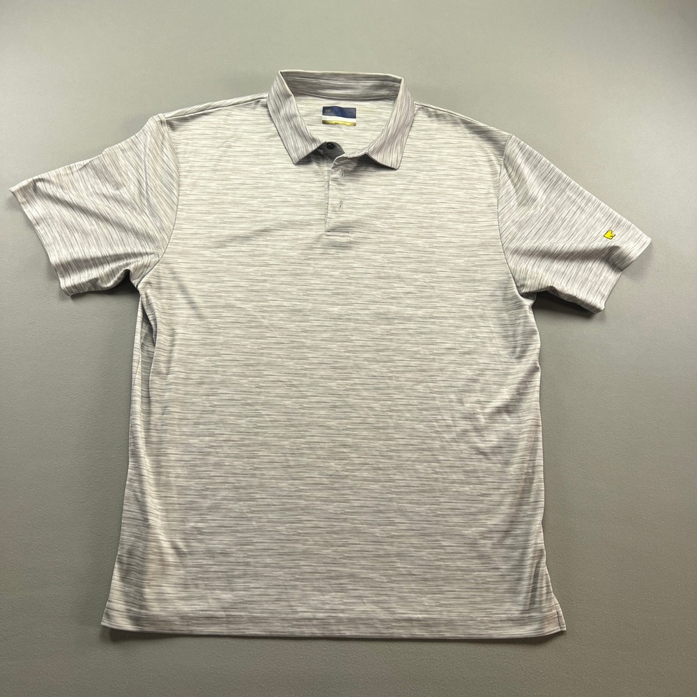 Jack Nicklaus Staydri Polo Shirt Mens L Heather Gray Space Dye Golf Performance